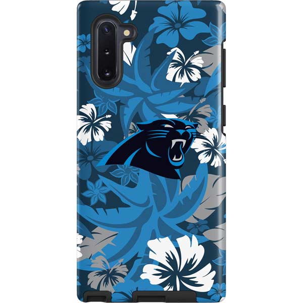 NFL Carolina Panthers Tropical Print Galaxy Cases