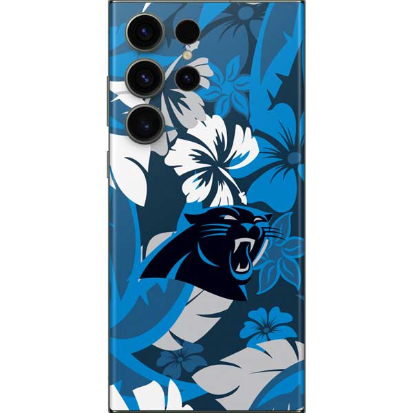 NFL Carolina Panthers Tropical Print Galaxy Skins
