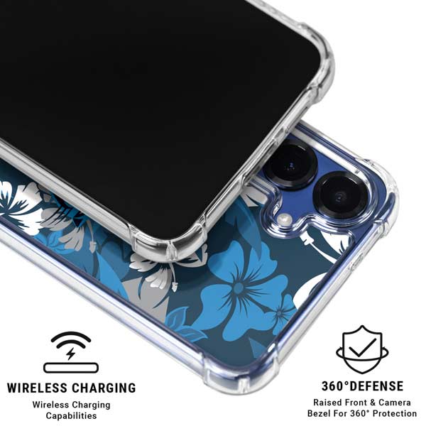 NFL Carolina Panthers Tropical Print Galaxy S25 Plus Clear Case