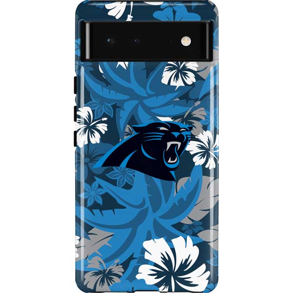 NFL Carolina Panthers Tropical Print Pixel Cases