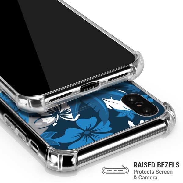 NFL Carolina Panthers Tropical Print iPhone X/XS Clear Case