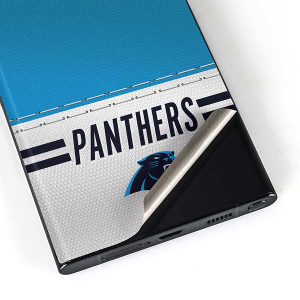 NFL Carolina Panthers White Striped Galaxy Skins