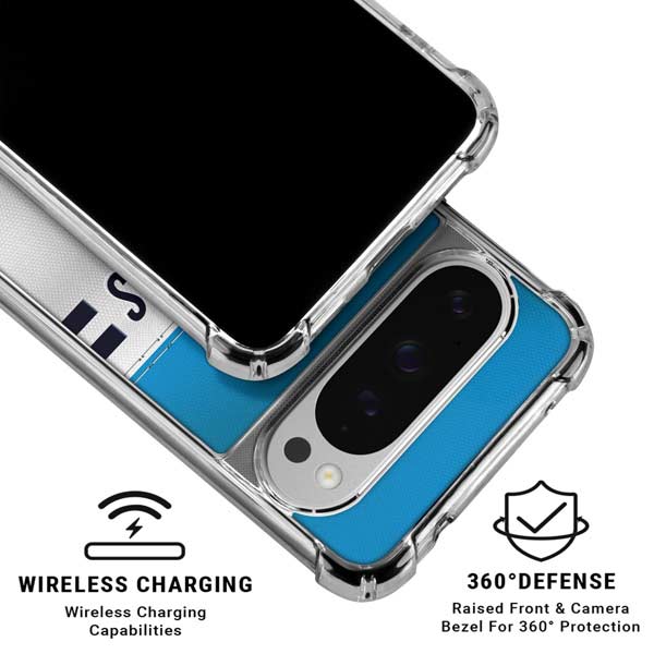 NFL Carolina Panthers White Striped Google Pixel 10 Pro XL Clear Case