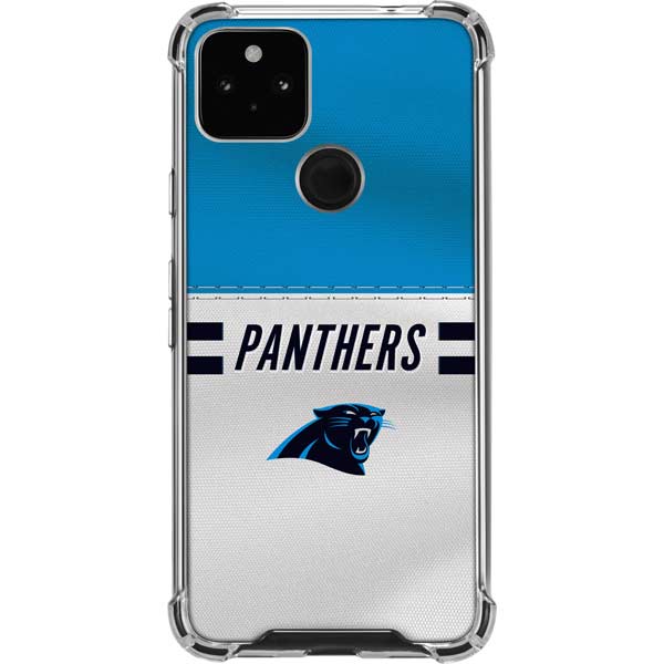 NFL Carolina Panthers White Striped Pixel Cases