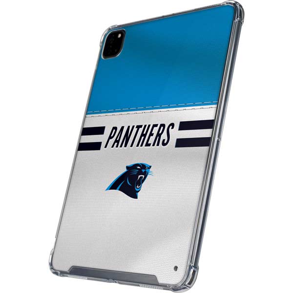 NFL Carolina Panthers White Striped iPad Cases