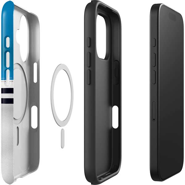NFL Carolina Panthers White Striped iPhone 16 Magsafe Impact Case