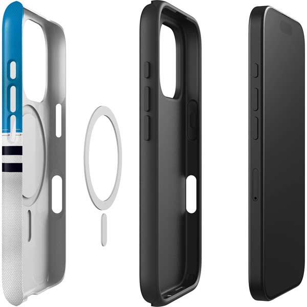 NFL Carolina Panthers White Striped iPhone 16 Pro Magsafe Impact Case