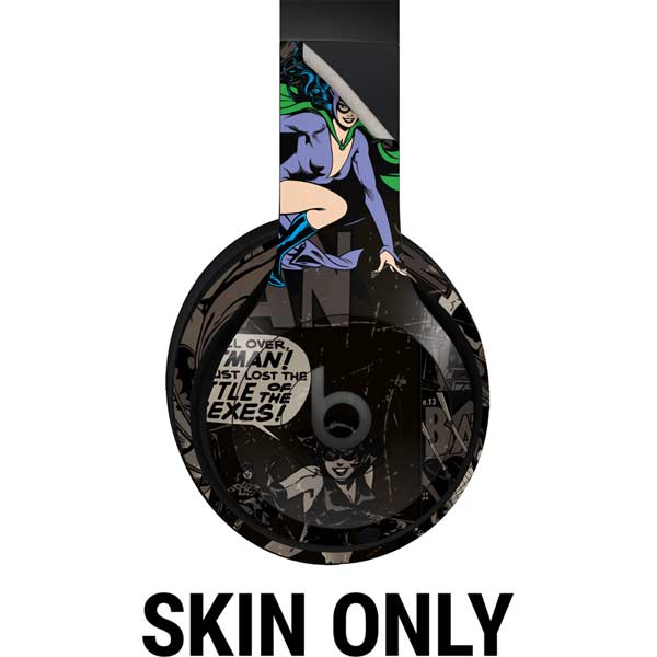 DC Comics Catwoman Vintage Action Pose Pattern Beats Studio Pro Wireless Headphones Skin
