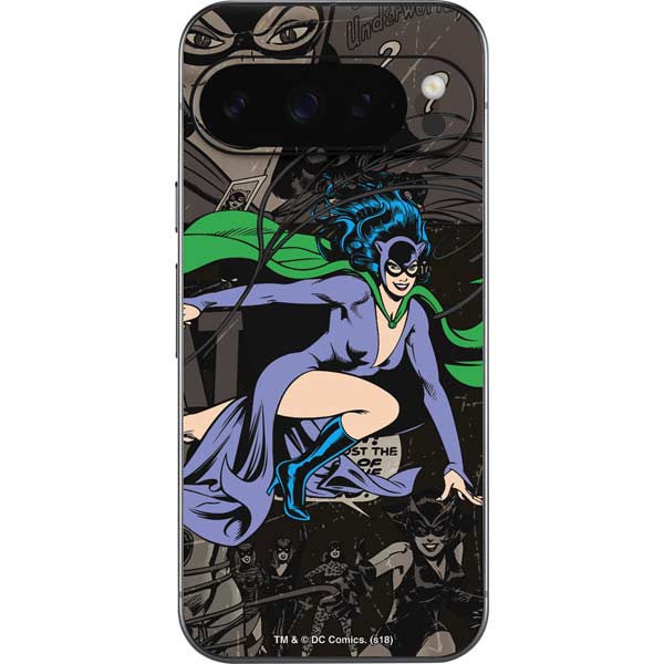 DC Comics Catwoman Vintage Action Pose Pattern Google Pixel 10 Pro XL Skin