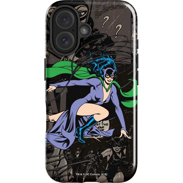 DC Comics Catwoman Vintage Action Pose Pattern iPhone 17 Impact Case