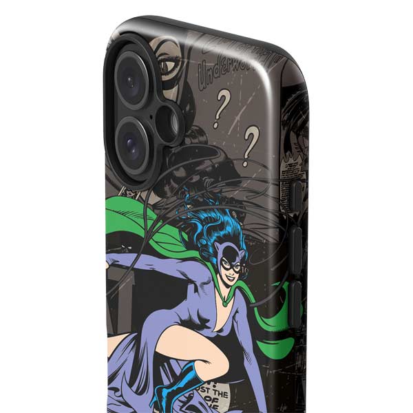 DC Comics Catwoman Vintage Action Pose Pattern iPhone 17 Impact Case