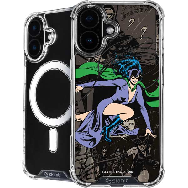 DC Comics Catwoman Vintage Action Pose Pattern iPhone 17 MagSafe Case