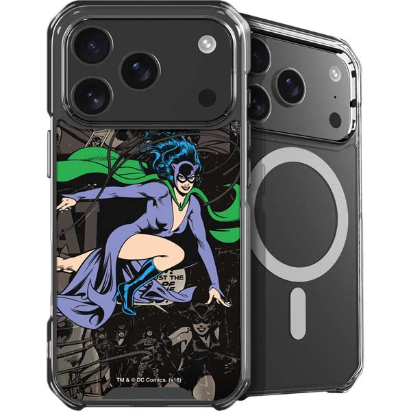 DC Comics Catwoman Vintage Action Pose Pattern iPhone 17 Pro MagSafe Case