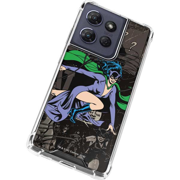 DC Comics Catwoman Vintage Action Pose Pattern Moto G 5G (2025) Clear Case