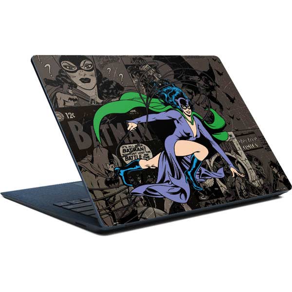 DC Comics Catwoman Vintage Action Pose Pattern Surface Laptop Skin