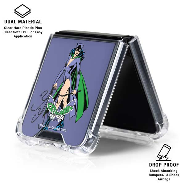 DC Comics Batman Catwoman Classic Art Pose Galaxy Z Flip7 Clear Case