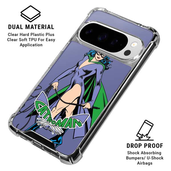 DC Comics Batman Catwoman Classic Art Pose Google Pixel 10 Pro Clear Case