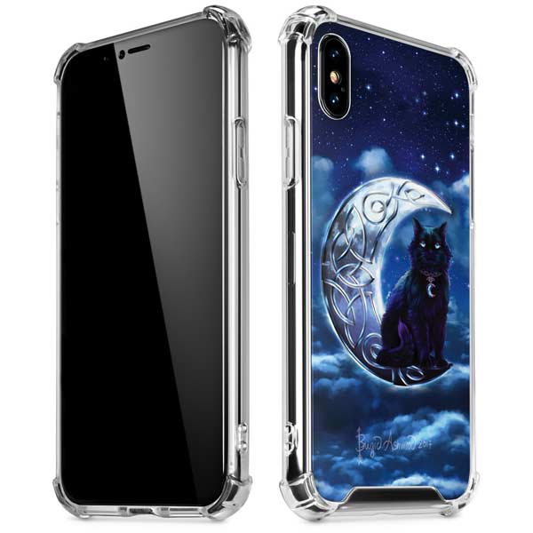 Celtic Black Cat by Brigid Ashwood iPhone X/XS Clear Case
