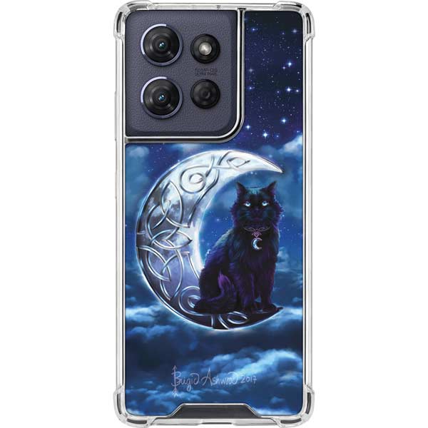 Celtic Black Cat by Brigid Ashwood Moto G Play 5G (2025) Clear Case