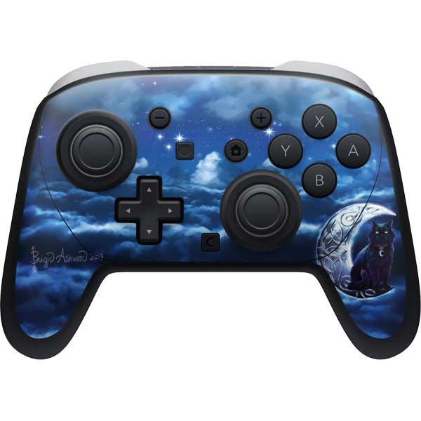 Celtic Black Cat by Brigid Ashwood Nintendo Switch 2 (2025) Pro Controller Skin