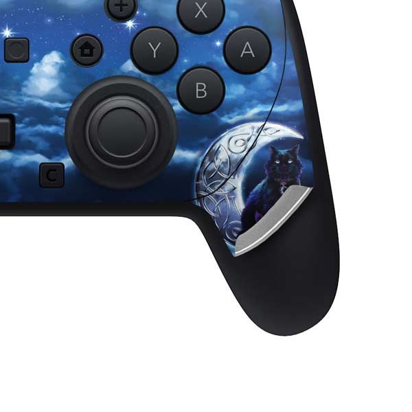 Celtic Black Cat by Brigid Ashwood Nintendo Switch 2 (2025) Pro Controller Skin