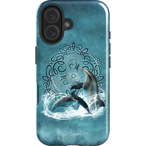 Celtic Dolphin by Brigid Ashwood iPhone 16 Plus Magsafe Impact Case