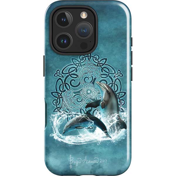 Celtic Dolphin by Brigid Ashwood iPhone 16 Pro Magsafe Impact Case