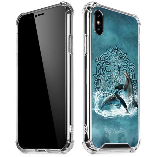 Celtic Dolphin by Brigid Ashwood iPhone X/XS Clear Case