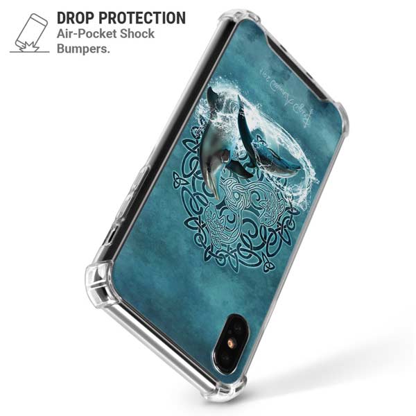 Celtic Dolphin by Brigid Ashwood iPhone X/XS Clear Case