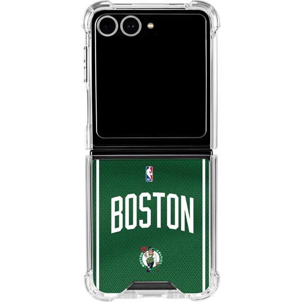 NBA Boston Celtics Jersey Galaxy Z Flip7 Clear Case