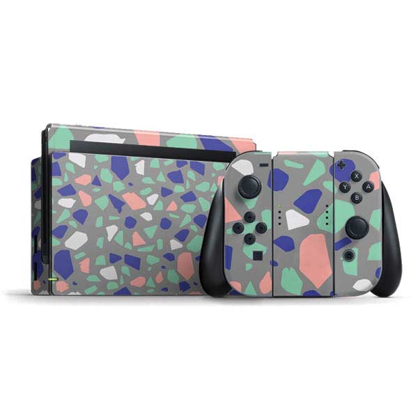 Cement Terrazzo Nintendo Skins