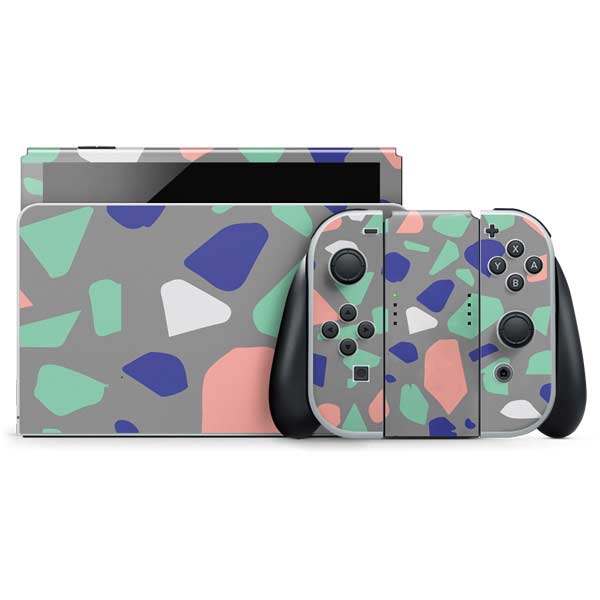 Cement Terrazzo Nintendo Skins