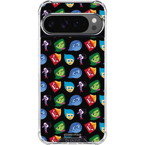 Disney Inside Out Character Pattern Google Pixel 10 Pro Clear Case