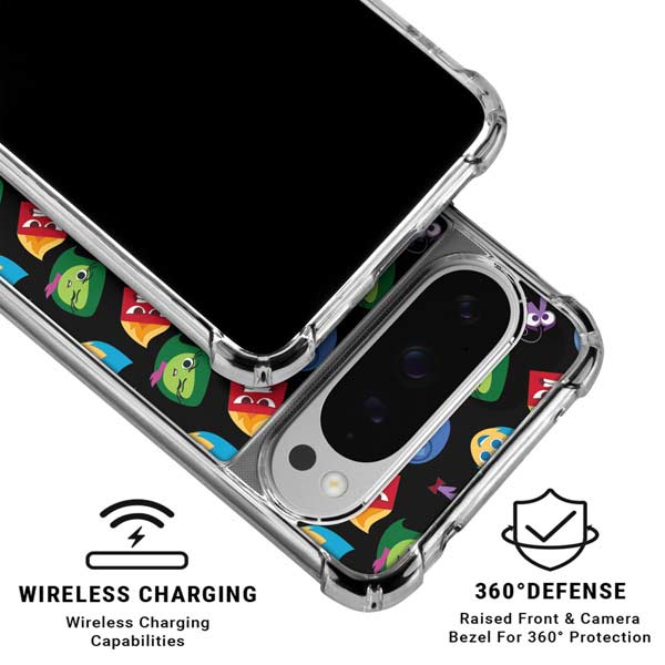 Disney Inside Out Character Pattern Google Pixel 10 Pro XL Clear Case
