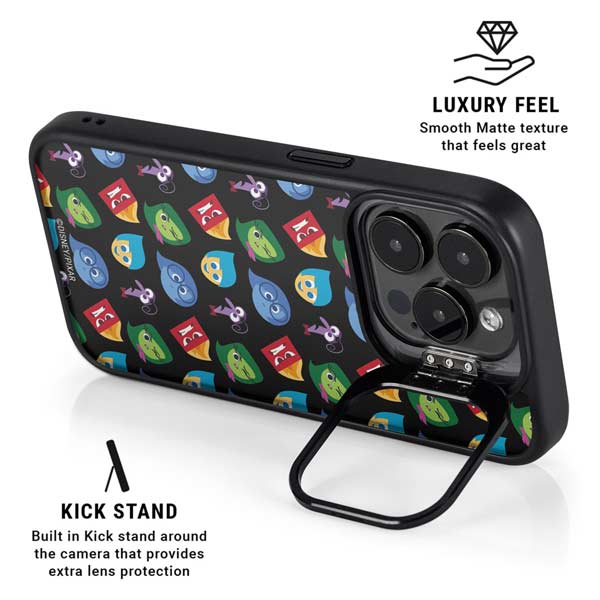 Disney Inside Out Character Pattern iPhone 14 Pro Max Kickstand Case