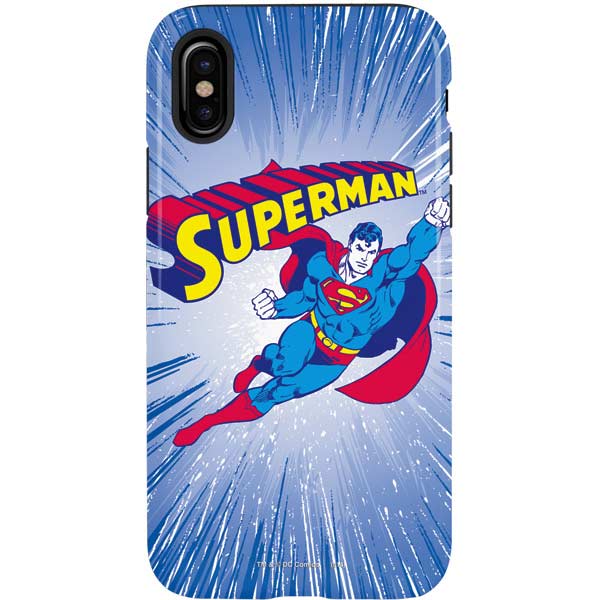 DC Comics Superman Vintage Action Pose iPhone XS Pro Case