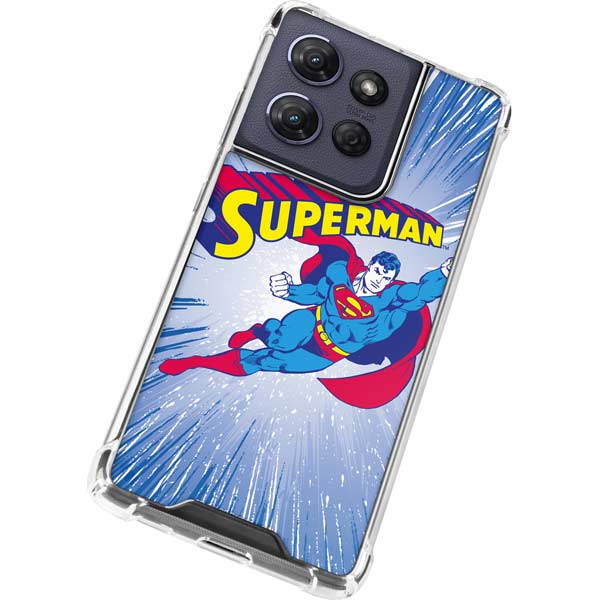 DC Comics Superman Vintage Action Pose Moto G 5G (2025) Clear Case