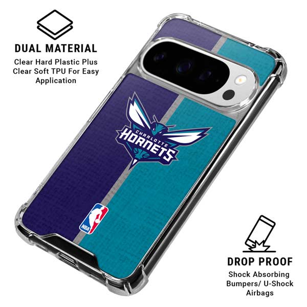 NBA Charlotte Hornets Canvas Google Pixel 10 Pro Clear Case