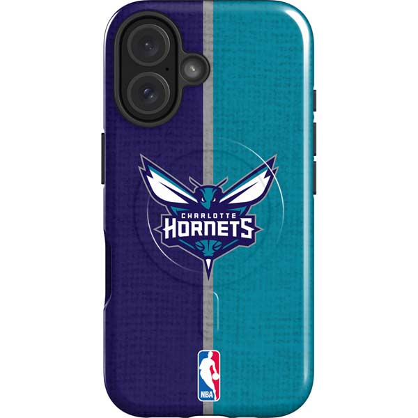 NBA Charlotte Hornets Canvas iPhone 16 Magsafe Impact Case