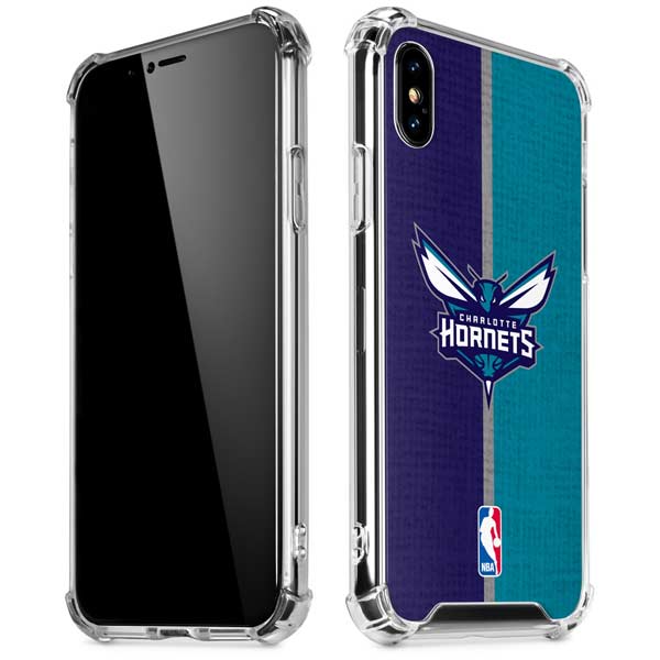 NBA Charlotte Hornets Canvas iPhone X/XS Clear Case