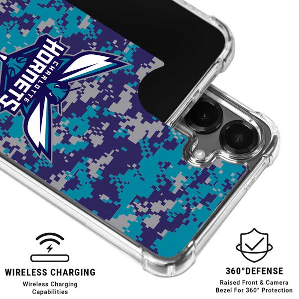 NBA Charlotte Hornets Digi Camo Galaxy S26 Clear Case