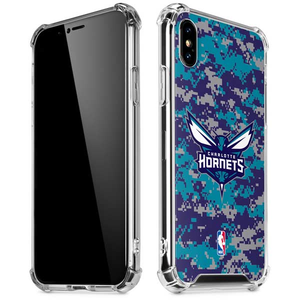 NBA Charlotte Hornets Digi Camo iPhone X/XS Clear Case
