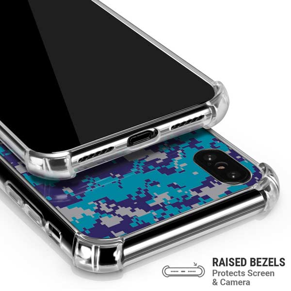 NBA Charlotte Hornets Digi Camo iPhone X/XS Clear Case