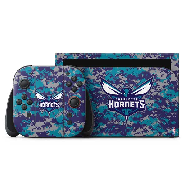 NBA Charlotte Hornets Digi Camo Nintendo Skins