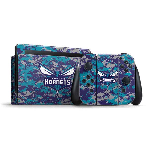 NBA Charlotte Hornets Digi Camo Nintendo Skins