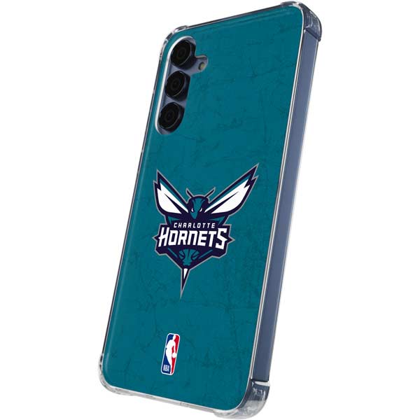 NBA Charlotte Hornets Distressed Galaxy A35 5G Clear Case