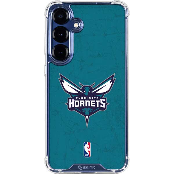 NBA Charlotte Hornets Distressed Galaxy S25 Plus Clear Case
