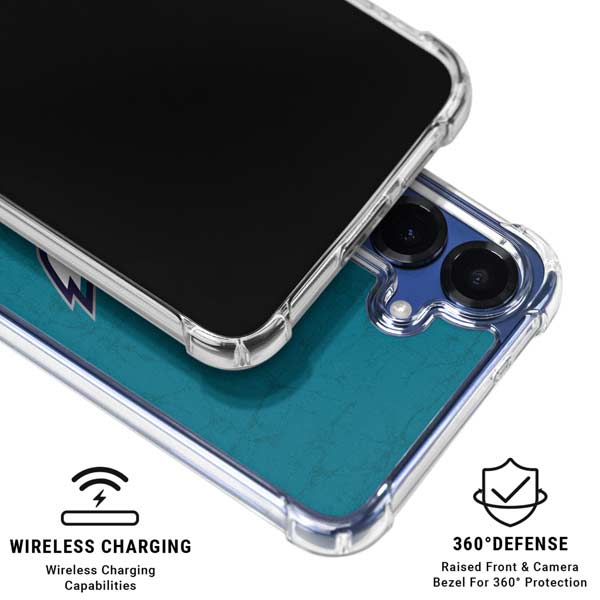 NBA Charlotte Hornets Distressed Galaxy S25 Plus Clear Case