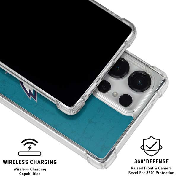 NBA Charlotte Hornets Distressed Galaxy S25 Ultra Clear Case