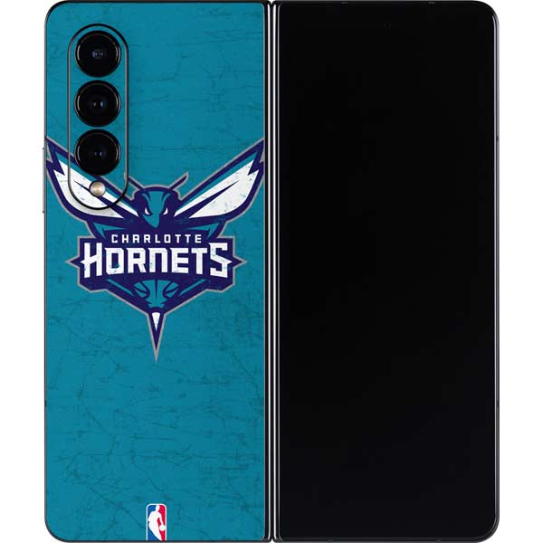 NBA Charlotte Hornets Distressed Galaxy Z Fold4 5G Skin